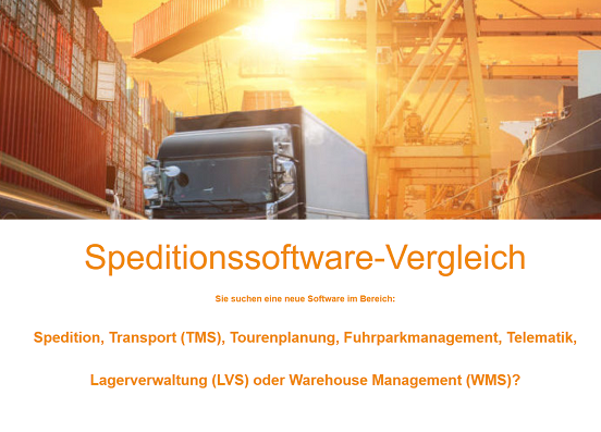 Speditionssoftware-vergleich - Die Softwaresuchmaschine spezielle für Logistiker